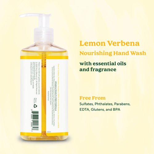 South Of France Lemon Verbena Liquid Hand Wash by SoF Body Care (Formerly Body Care) | Moisturizing Liquid Hand Soap with Sea Algae | 8 oz Pump Bottle Each | 3 Bottles