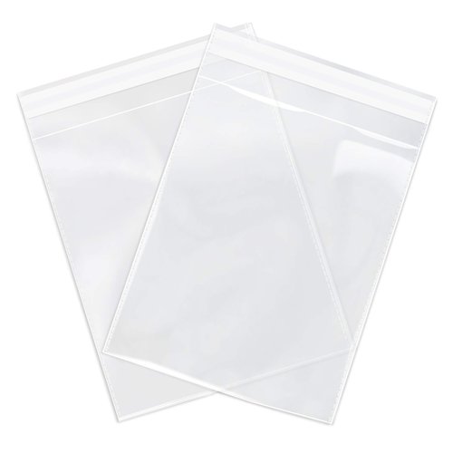 Spartan Industrial - 8" X 10" (200 Count) Crystal Clear Resealable Cello Poly Bags for Packaging Prints & Photos - Self Seal & Reinforced