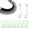 NATUHANA Eyelash Extensions 0.07 L Curl 8-14mm W Shaped Clover Classic Easy Fan Permanent Volume Lash Extensions Automatic Blooming Flower Lash,Professional Supplies for Lash Techs(5D,0.07-L,8-14 Mix)