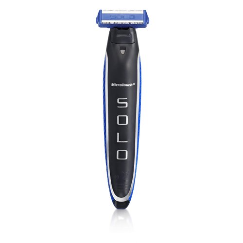 Micro Touch SOLO Men's Rechargeable Full Body Hair Trimmer, Shaver and Groomer, Blue