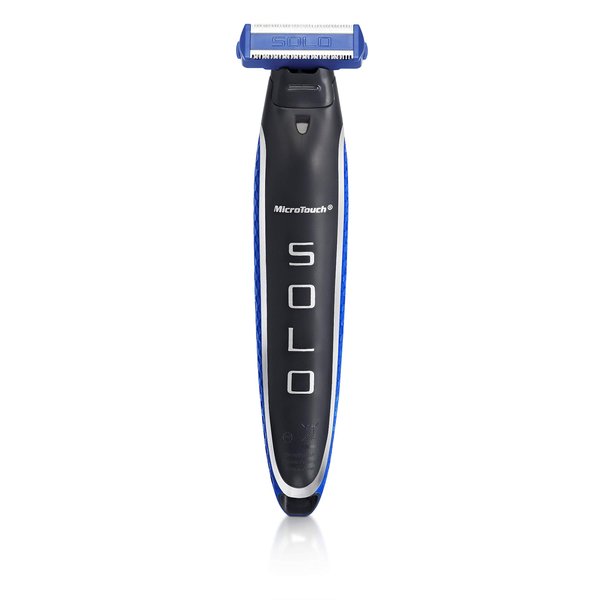Micro Touch SOLO Men's Rechargeable Full Body Hair Trimmer, Shaver and Groomer, Blue