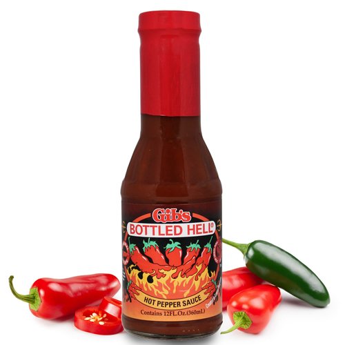Bottled Hell Hot Pepper Sauce - Original | Signature Recipe 12 Fl Oz | Unique Medium Heat Condiment | Created With Jalapeños, Cayenne Peppers, and Garlic