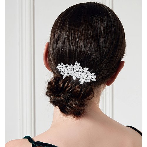 Women's Flower Austrian Crystal Bride Wedding Hair Side Combs Hair Accessories Art Deco Floral Bridal Side Combs Headpiece for Women, Brides Hair Accessories / Gift Box