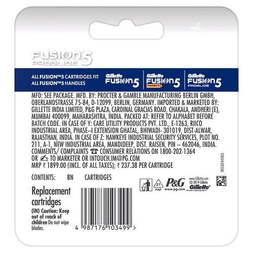 Gillette Fusion ProGlide Manual Men's Razor Blade Refills, 8 Count, Mens Razors / Blades