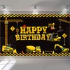 Tatuo Construction Backdrop Construction Theme Birthday Banner 6.1 x 3.6 ft Construction Photography Party Supplies Dump Truck Party Decoration for Kids Boys Birthday Background Home Indoor Outdoor