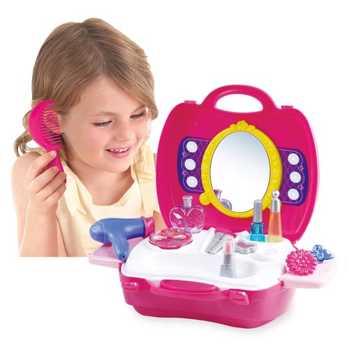 Play My Carry Along Beauty Set | Styling Set for Girls with Blow Dryer and More 19 Different Pieces | Toddler Birthday Gift for 3 Years Old Boys & Girls