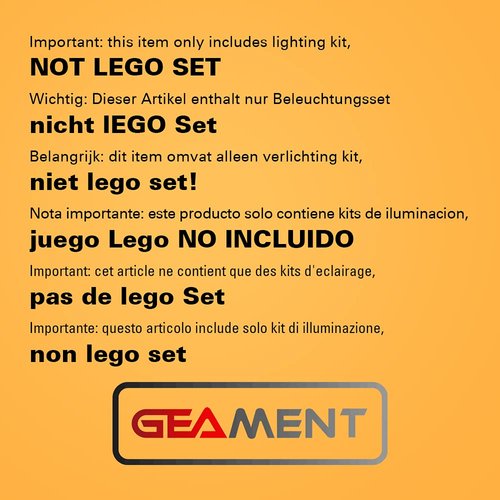 GEAMENT LED Lighting Kit for Attack on The Burrow - Compatible with Lego 75980 Model (Model Set Not Included)