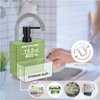 zccz Soap Dispenser with Sponge Holder, Marble Look Liquid Hand and Dish Soap Dispenser Pump Bottle and Sponge Holder 2 in 1 for Kitchen Sink Bathroom Counter Storage and Organization