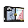 Copag *4-Color Faces* Legacy Design 100% Plastic Playing Cards, Poker Size (Standard) Jumbo Index Red/Blue Double Deck Set