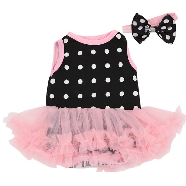 MAIHAO Reborn Baby Doll Clothes Baby Dolls Black&Pink Skirt 17 inch Outfit Accessories for 14-18 Inch Newborn Reborn Baby Dolls Girls 3pcs Set