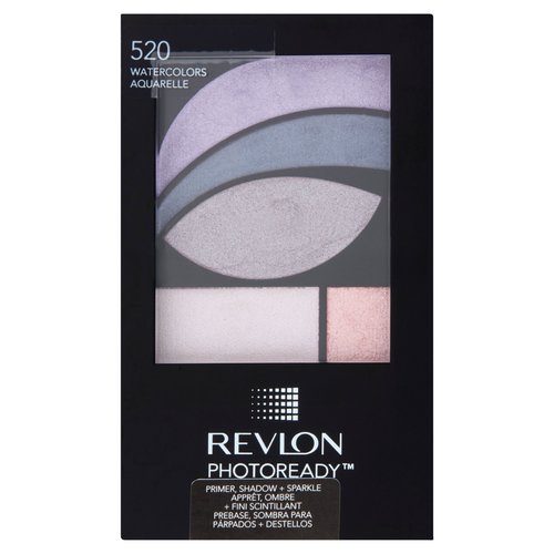Revlon PhotoReady Eye Contour Kit, Eyeshadow Palette with 5 Wet/Dry Shades & Double-Ended Brush Applicator, Watercolors (520), 0.1oz