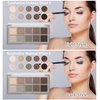 Go Ho 10 Colors Eyeshadow Palette,All Matte Eyeshadow Palette for Older Women,Highly Pigmented Blendable Shades,Neutral Eye Shadow Palette Makeup,Waterproof Cool-tone Grey Brown Eyeshadow,04