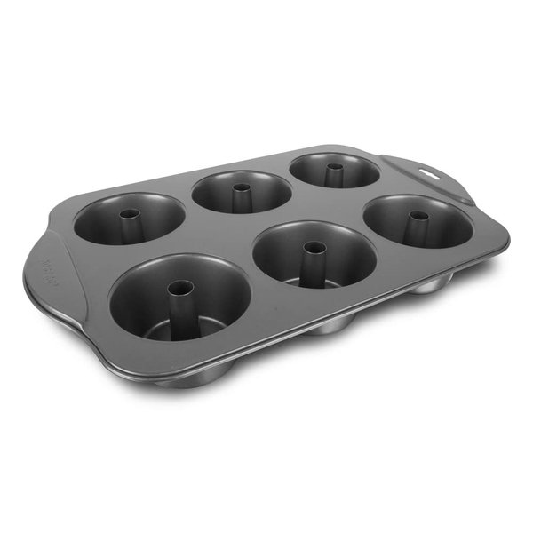 Norpro Nonstick 6 Cup Mini Angel Food Bundt Cake Kitchen Bake Pan, 17in/43cm x 11in/28cm x 2.25in/5.5cm, As Shown