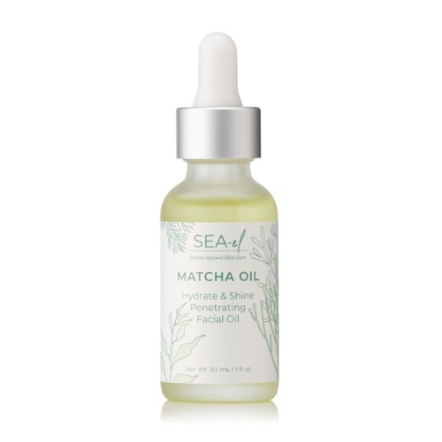 Sea-El Matcha Face Oil Skincare - Hydrating Glow Green Tea & Sea Kelp Facial Oil Blend - Calming & Deeply Penetrating Antioxidant-Rich Moisturizer for Women & Men, Vegan, All Skin Types - 1 Fl Oz