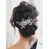 Unicra Silver Bride Wedding Hair Comb Rhinestone Bridal Headpiece Crystal Hair Accessories Hair Piece Jewelry for Women and Girls (A-Silver)