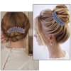 KuuGuu 4 PCS Women Leaf Hair Comb Rhinestone Hair Pins Bride Hair Slide Combs Clips Wedding Headdress Hair Accessories for Women (Pattern 3)