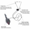 YUGYUJ Cat Toy Rope Mouse Play Supplies, Hanging Retractable Cat Catching Mouse Toy, Funny Door Hanging Bouncing Mouse Retractable Plush Mice Cat Interactive Toy (Black)