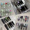editTime 3D Metal Punk Nail Charms Jewels Kit, 300pcs Alloy Chrome Cone Rivet Spike Snake Skull Studs with 9pcs Big Glass Pointed Bottom Rhinestones and 200pcs Flatback Resin Rhinestones (silver)