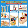 Montessori Kids Tool Set, Wooden Toddler Tool Bench Educational Toys for Ages 2-4, 2 Year Old Boy Gift for Birthday Christmas, STEM Pretend Play Tool Box, Learning Developmental Construction Toys