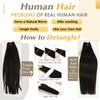 Full Shine Weft Hair Extensions Human Hair 12 Inch Weft Sew in Hair Extensions Real Human Hair 80G Color Medium Brown To Honey Blonde Mix Medium Brown Weft Ombre Brown Silky Straight Human Hair