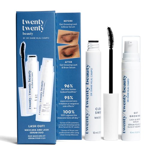 twenty/twenty beauty - Lash Out! Clean Sweep 24H Mascara and Lash & Brow Serum Set for Longer, Fuller, Thicker Looking Lashes