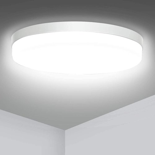 Ouyulong LED Flush Mount Ceiling Light 36W 3240LM 6500K 9 Inch Round Non-dimmable Ceiling Light Fixture for Kitchen, Bedroom, Living Room, Hallway, Utility Laundry Closet Room and Office Cool White