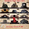 Funtery 48 Pcs Halloween Pirate Hat Pirate Party Accessories Kids Paper Pirate Costume Cap for Caribbean Cosplay (Captain)