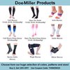 Doc Miller Open Toe Compression Socks, 15-20 mmHg, Toeless Compression Socks Women and Men for Maternity, Shin Splints & Calf Recovery, 1 Pair Black Knee High Medium