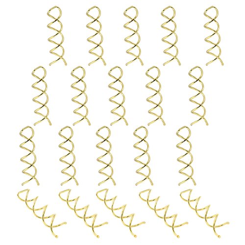 Coufce 20 PCS Gold Spiral Hair Pins Hair Spin Clips Twist Screw Hair Pins Women Bun Hair Style DIY Easy Fast Bun Maker Updo Hair Accessories (Non-scratched Rounded Tips)