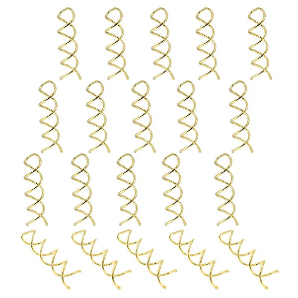 Coufce 20 PCS Gold Spiral Hair Pins Hair Spin Clips Twist Screw Hair Pins Women Bun Hair Style DIY Easy Fast Bun Maker Updo Hair Accessories (Non-scratched Rounded Tips)