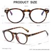 JOVAKIT Round Blue Light Glasses for Women Men Fashion Retro Circle Frame Computer Eyeglasses Anti Eyestrain (Brown Tortoise)