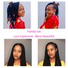 Brazilian Wool Hair Acrylic 100% 8PCS for African Crochet Braid/Box Braids/Jumbo Braiding/Senegalese Twist/Faux Locs/Twist Wraps Synthetic Fiber Hair Extensions Natural Black Color