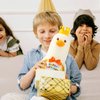PEACH CAT Banana Duck Plush Pillow with Birthday Party Crown Banana Duck Stuffed Animal for Birthday Gift for Kids Yellow 19.7"