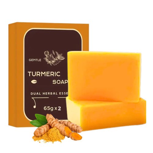 2 Pcs Turmeric Soap Bar for Face & Body - Ko-jic Ac-id Soap - Da-rk Sp-ot Remover for Face & Body - Turmeric Ko-jic Ac-id Soap for Hyp-erpig-mentation - Body Soap Bars,Cleansing Nourishing Oil Control
