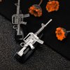 3D Metal Gun Nail Charms, Alloy Weapon Gun Charms Nail Accessories Retro Silver Gun Design Nail Art Charms for Jewelry Making DIY Nail Art Decoration Nail Supplies,10pcs/Set