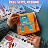 Robot 36 Make-a-Face Stickers for Kids, Forest & Twelfth DIY Sticker Sheets, 6 Unique Robot Sticker Designs, Creative Art Crafts Mix & Match Sticker Sheets, Party Favors and Reward Stickers for Kids
