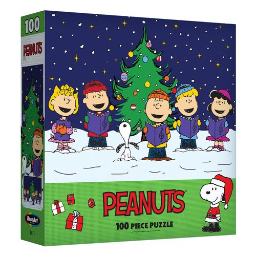 RoseArt - Peanuts - Christmas Caroling - 100 Piece Jigsaw Puzzle for Kids and Adults