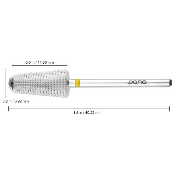 PANA 3/32" Volcano Nail Carbide Bit for Electric Dremel Drill Machine (Extra Fine - XF, SILVER)