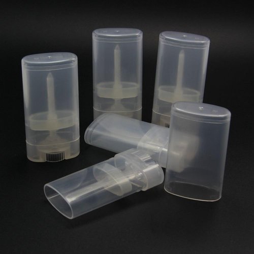 WinldMonmo 3Pcs Transparent 15ml Empty Refillable Deodorant Containers, Plastic Lip Balm Tubes, Lip Gloss Holders, Can be Used Repeatedly