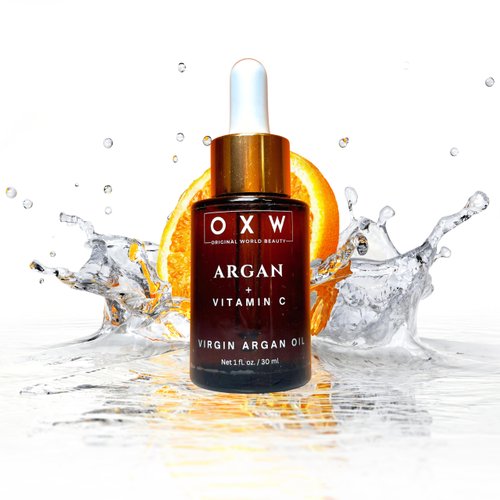 OXW Beauty Vitamin C Serum for Face with Moisturizing Argan Oil, Tetrahexyldecyl Ascorbate THDA Fast Absorption Vitamin C, Lightweight Formula, Non-Greasy, for Sensitive Skin and All Skin Types