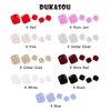 DUKASOU Semi-Cured Gel Pedicure Strips 32pcs Pure Color Series(K Pink) - Full Nail Wraps for Women Girls Gel Toenail Stickers Works with Any Nail Lamps Includes Nail Pads Nail File & Wood Stick