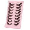 Gmagictobo False Eyelashes Fluffy Wispy Cat Eye Lashes Natural Look Fake Eyelashes Crisscrossed 3D Fox Eye Faux Mink Lashes 8 Pairs
