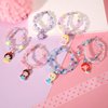 YOYTOO 6 Sets Princess Beaded Bracelets for Girls, Princess Bracelets Dress Up Pretend Play Jewelry Set Party Favors Gift for Girls Kids