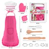 Popular Gifts for 2-8 Year Old Girls Boys, Chef Costume Set for Kids Apron for Girls Kids Chef Hat and Apron Toddler Cooking Toys Birthday Xmas Gifts for Kids Stocking Stuffer for Toddlers Pink