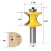 Bestgle Set of 5 Half Round Bullnose Router Bits Set Woodworking Milling Cutter Tool 1/8" 3/16" 1/4" 5/16" 3/8" Radius, 1/2 Inch Shank