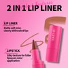 HOSAILY 2 in 1 Gradient Lip Liner Pencil, Matte Nude Lip Liner Plumping Creamy Lipstick, High Pigmented Easy-to-Use Long Lasting Crayon Contour Lipliner Lip Combo Makeup Pen #03