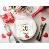 Cheers to 20 Years Cocktail Napkins | Happy 20th Birthday Decorations for Men and Women and Wedding Anniversary Party Decorations | 50-Pack 3-Ply Napkins | 5 x 5 inch Folded (White)
