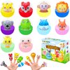 CALSPY Finger Puppets for Toddlers-20 pcs Farm Animal Finger Puppets,Montessori Toys for Halloween,Storytelling,Bath Time Fun,Teaching Performances,Easter Eggs,and Birthday Presents for Kids Ages 3+