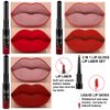 evpct 3Pcs Deep Dark Red Lip Stain Paint Matte Lip Liner and Lipstick Set Long Lasting Smudge Proof labiales mate larga duracion listip 24 hours a prueba de agua mate 24 horas originales