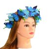 Blue Butterflies Crown Flowers Headband Hair Wreath Floral Garland Headpiece